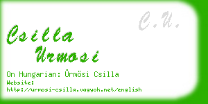 csilla urmosi business card