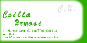 csilla urmosi business card